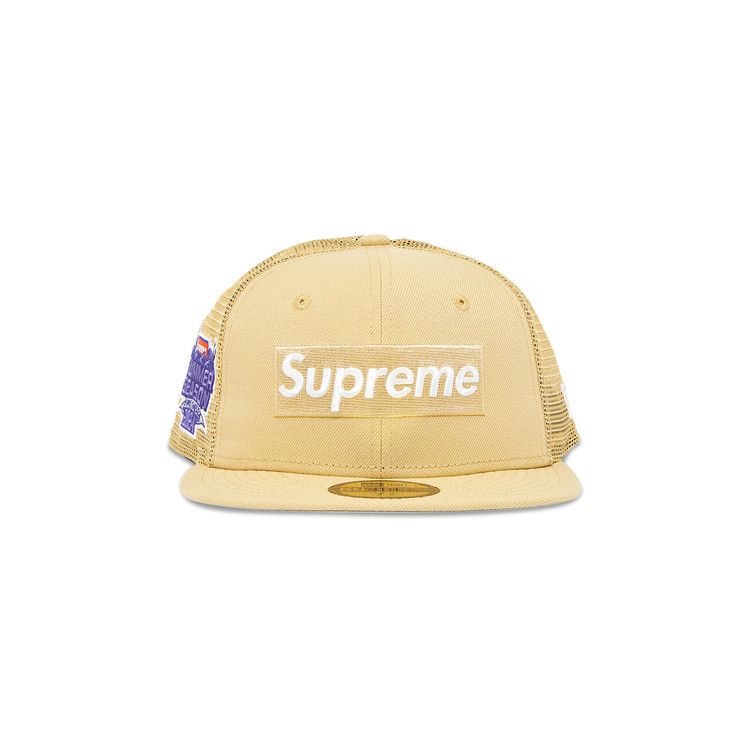 Supreme Box Logo Mesh Back New Era 'Light Gold'