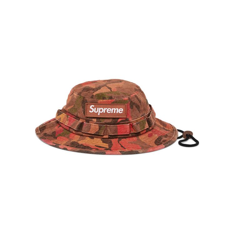 Supreme Washed Canvas Boonie 'Orange Camo'