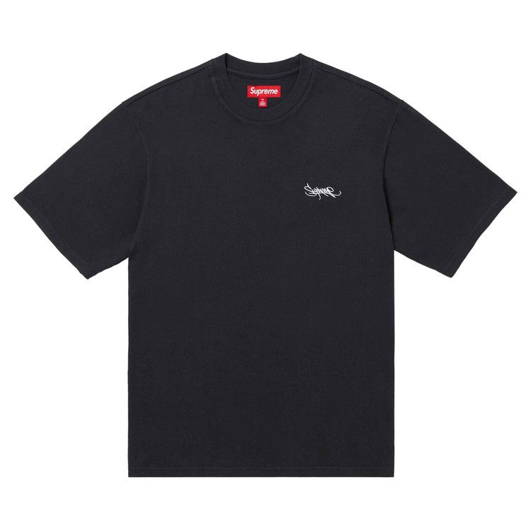 Supreme Washed Tag Short-Sleeve Top 'Black'