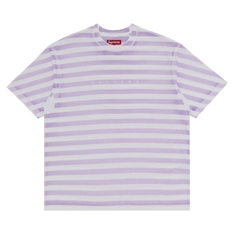 Supreme Overprint Stripe Short-Sleeve Top 'Lavender'