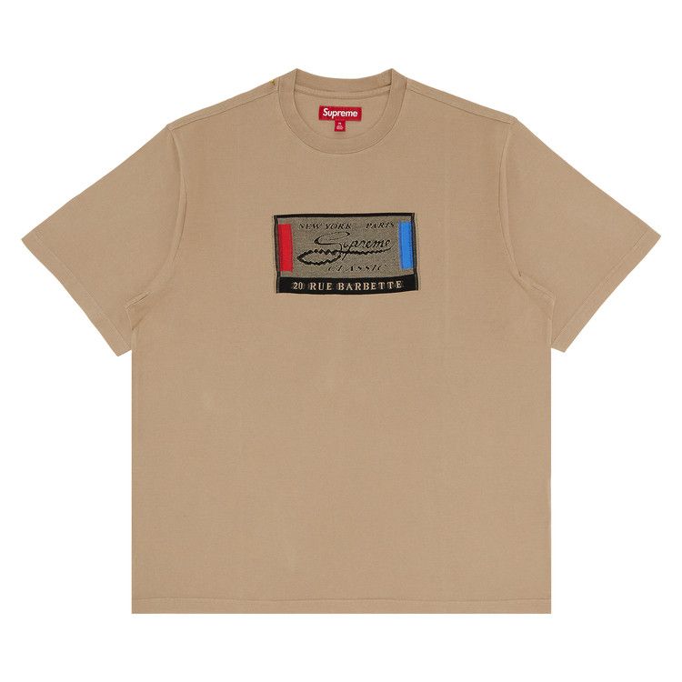 Supreme Intarsia Label Short-Sleeve Top 'Tan'
