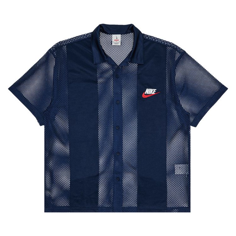 Supreme x Nike Mesh Short-Sleeve Shirt 'Navy'