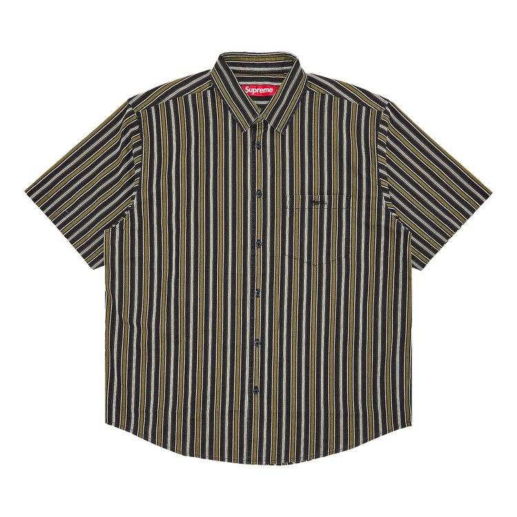 Supreme Loose Fit Multi Stripe Short-Sleeve Shirt 'Black'