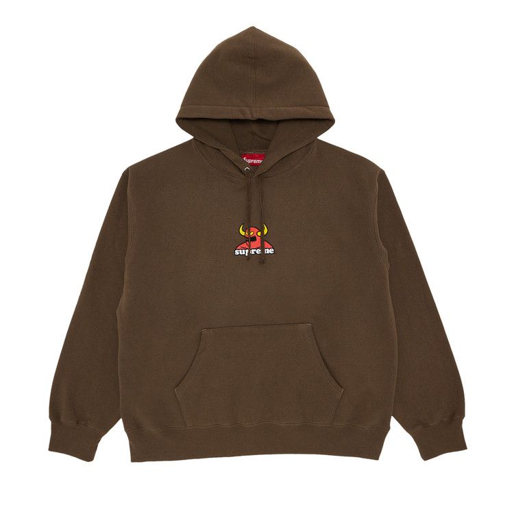 Supreme x Toy Machine Hooded Sweatshirt 'Dusty Brown'