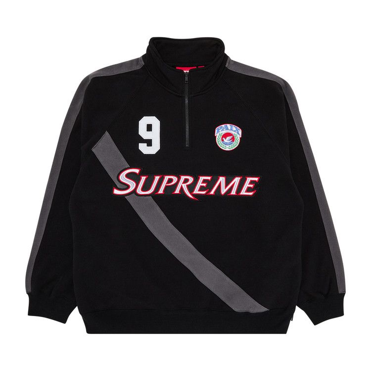 Supreme Equipé Half Zip Sweatshirt 'Black'