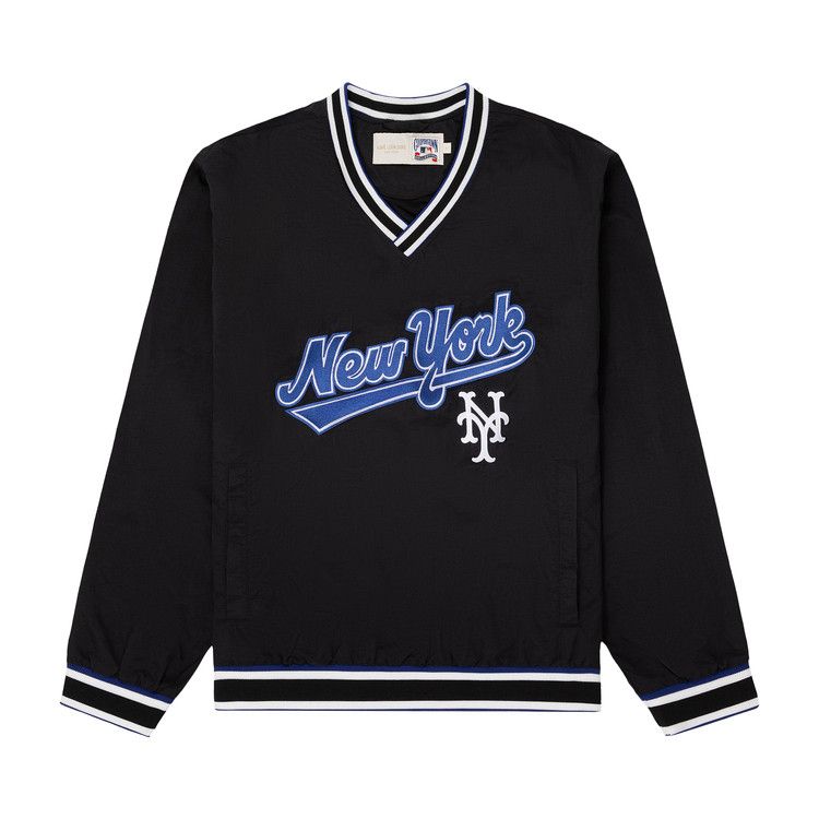 Aimé Leon Dore x New York Mets Nylon V-Neck Pullover 'Jet Black'