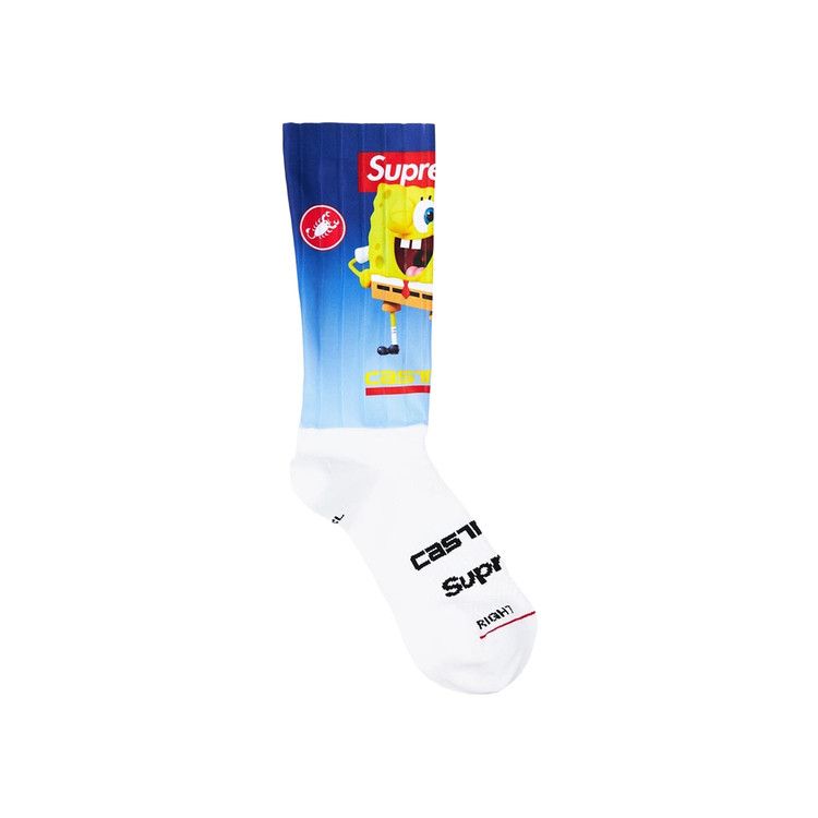 Supreme x Spongebob Squarepants x Castelli Cycling Sock (1 Pack) 'Blue'