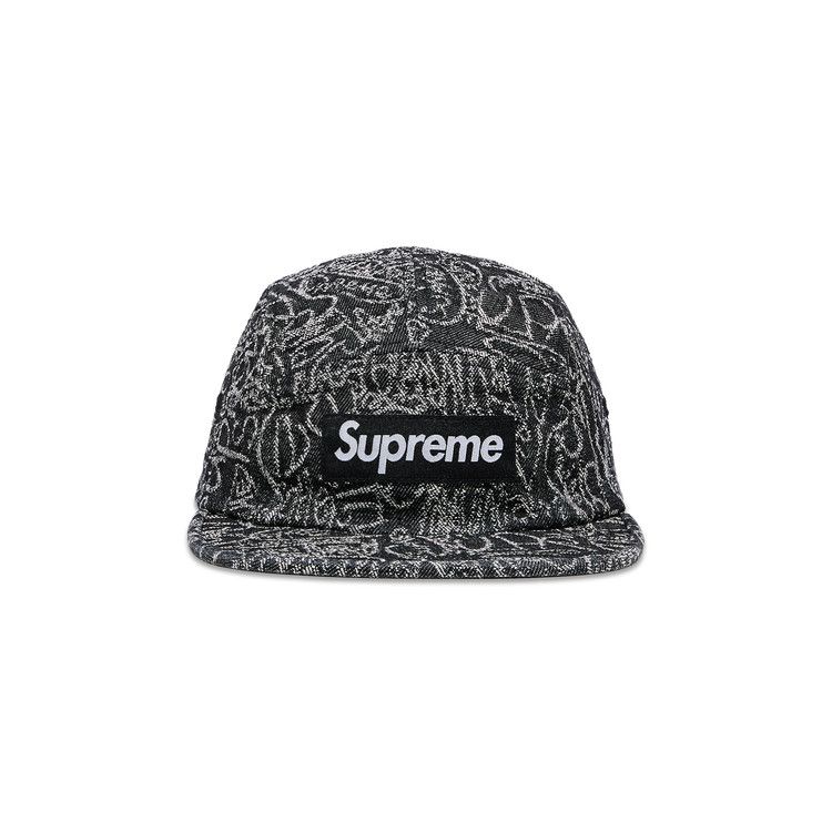 Supreme Handwriting Denim Camp Cap 'Black'