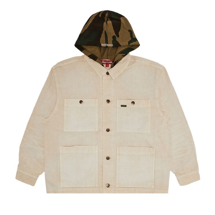 Supreme Worn Hooded Chore Coat 'Natural'