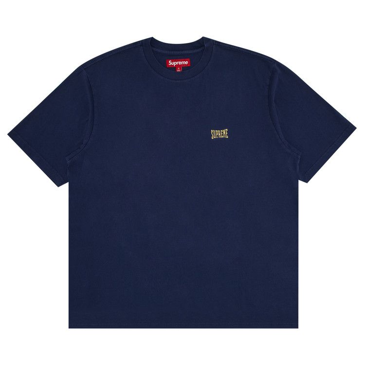 Supreme Warm Up Washed Short-Sleeve Top 'Navy'