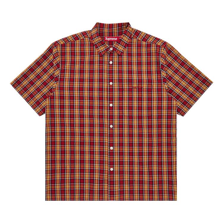 Supreme Mini Plaid Short-Sleeve Shirt 'Red'
