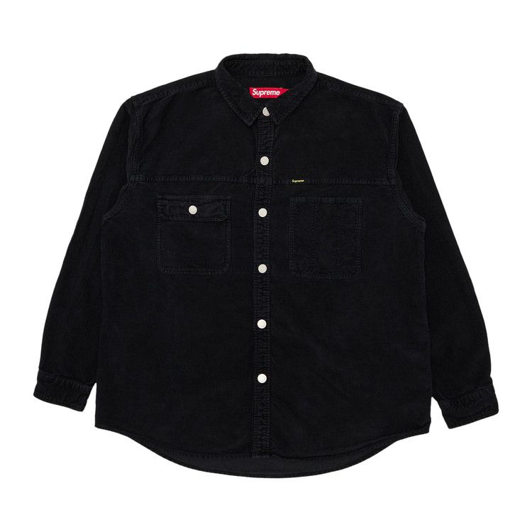 Supreme Washed Corduroy Shirt 'Black'