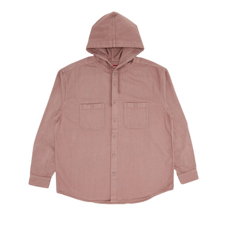 Supreme Hooded Denim Shirt 'Dusty Pink'