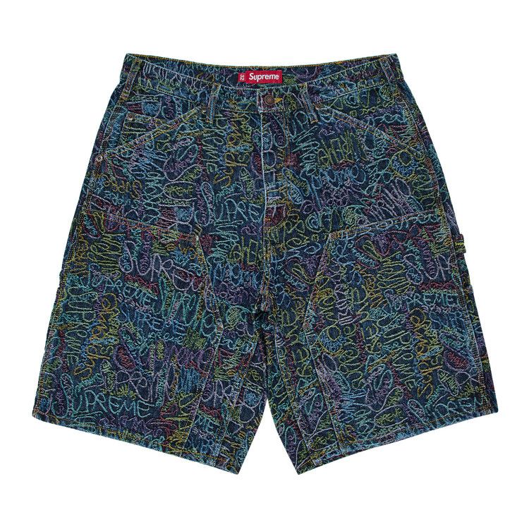 Supreme Handwriting Double Knee Denim Short 'Indigo'