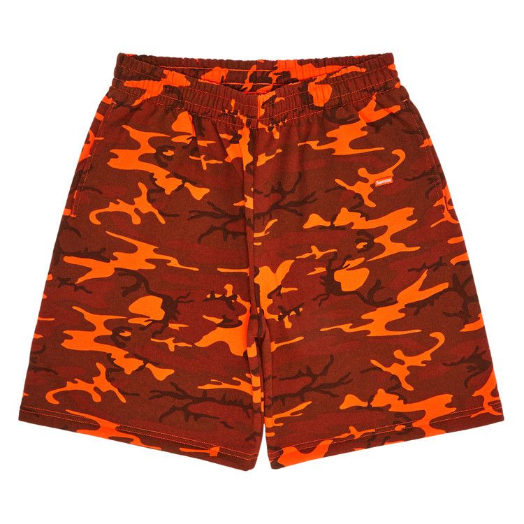 Supreme Small Box Sweatshort 'Bright Orange Camo'