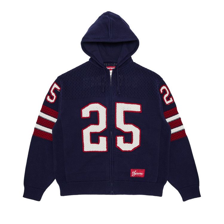 Supreme Sport Zip Up Hooded Sweater 'Navy'