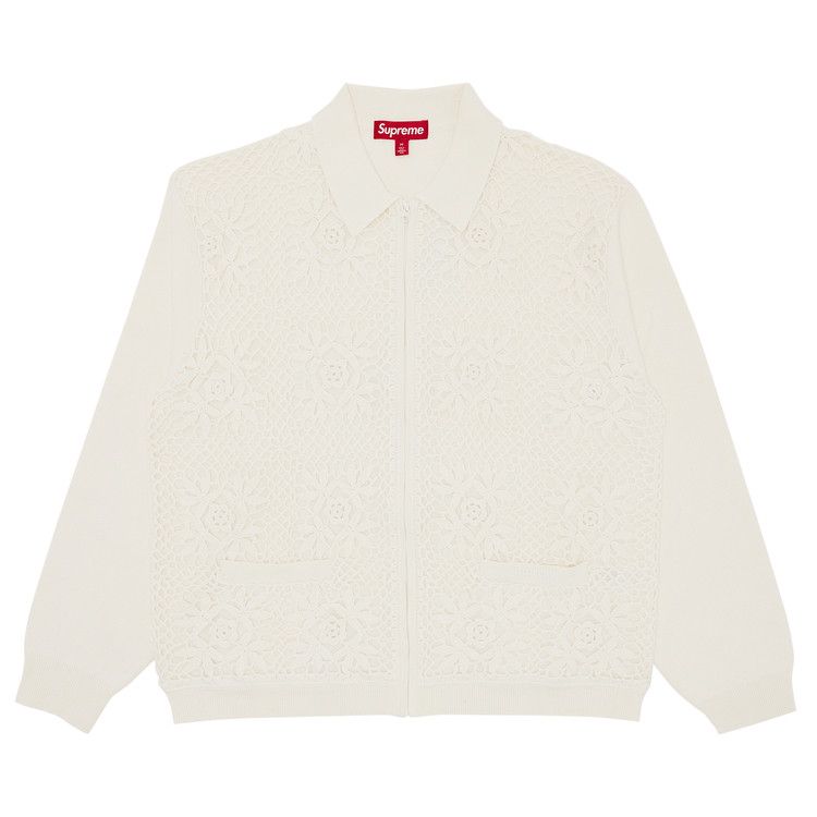 Supreme Crochet Zip Up Cardigan 'White'