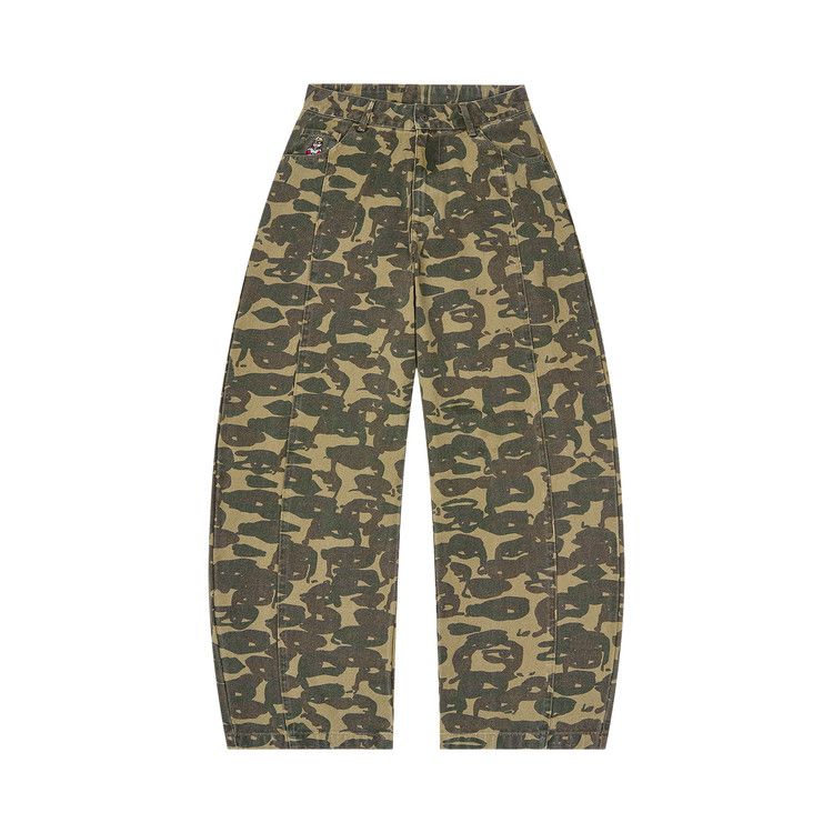 KidSuper Face Camo Wide Leg Jean 'Dark Green'