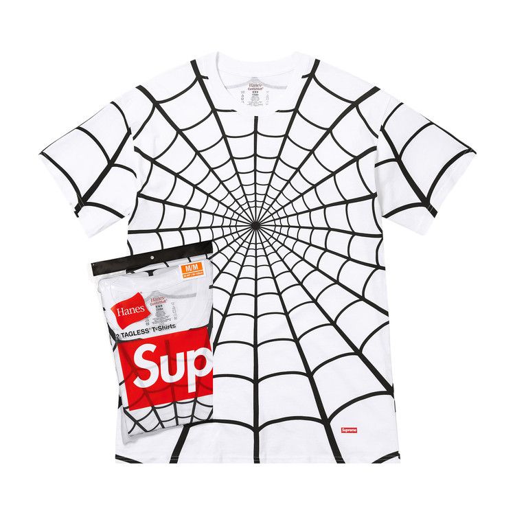 Supreme x Hanes Spider-Man Tagless Tees (2 Pack) 'White'