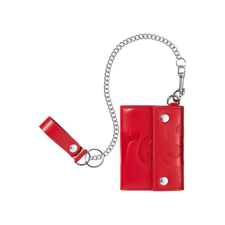 Supreme Leather Chain Wallet 'Red'