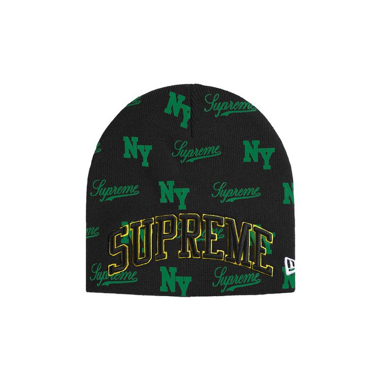 Supreme New Era Monogram Beanie 'Black'