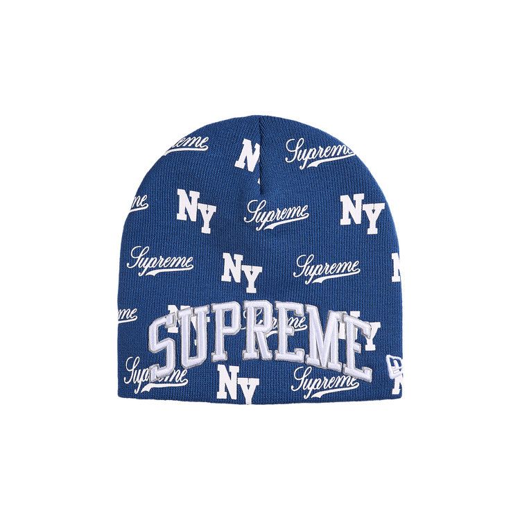 Supreme New Era Monogram Beanie 'Royal'