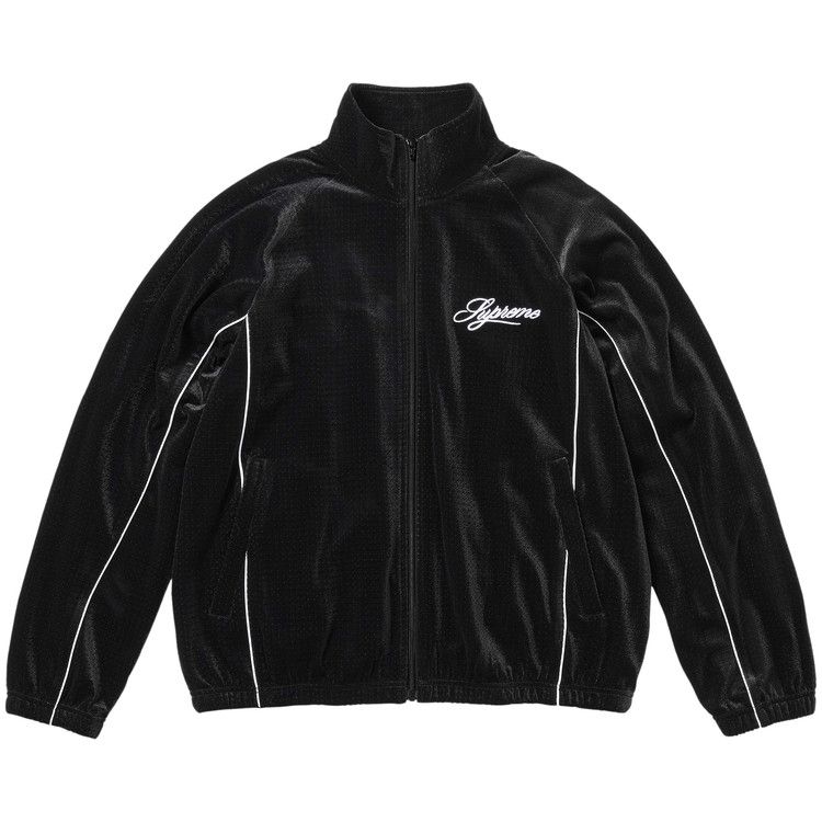Supreme Velour Mesh Track Jacket 'Black'