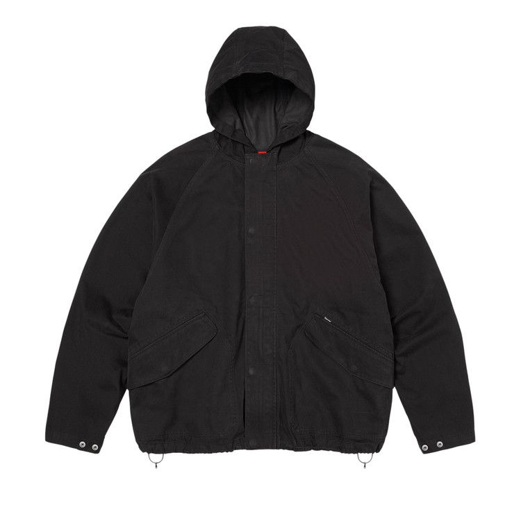 Supreme Hooded Raglan Jacket 'Black'
