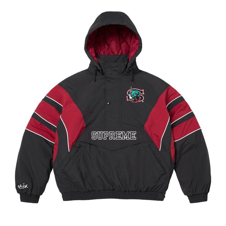 Supreme x Salem Half Zip Stadium Jacket 'Black'