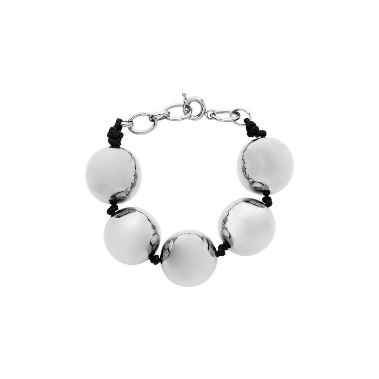 D'heygere XL Ball Bracelet 'Silver/Black'