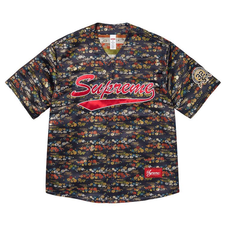 Supreme Floral Jacquard Jersey 'Navy'