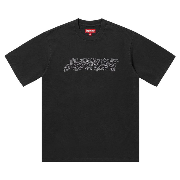 Supreme Raised Script Short-Sleeve Top 'Black'