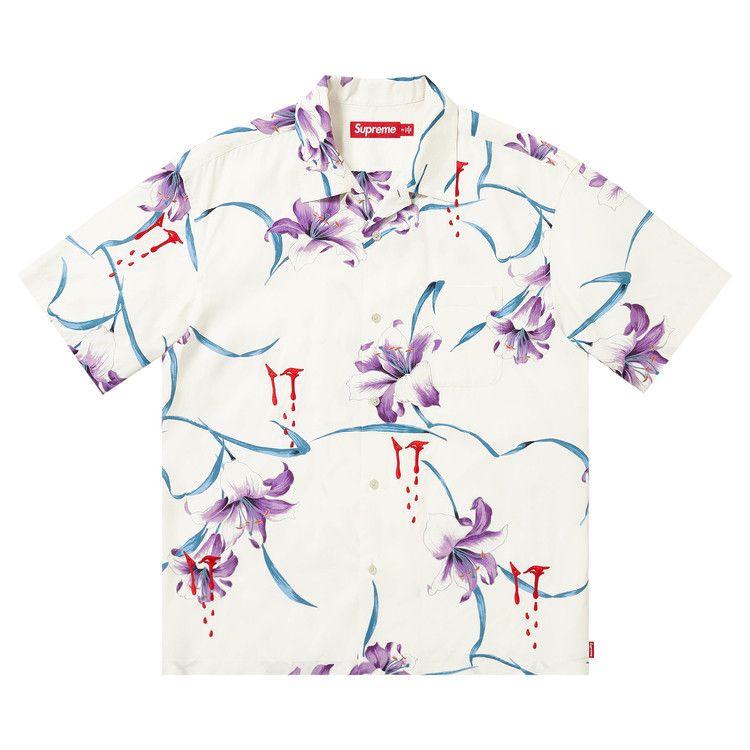 Supreme Aoi Lilies Short-Sleeve Shirt 'White'
