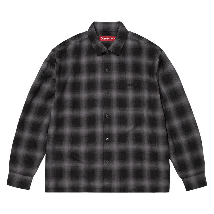 Supreme Shadow Plaid Rayon Shirt 'Black'