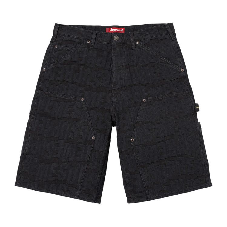 Supreme Repeat Jacquard Double Knee Denim Short 'Black'