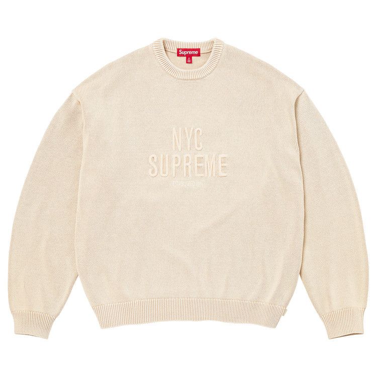 Supreme Overdyed Raised Sweater 'Stone'