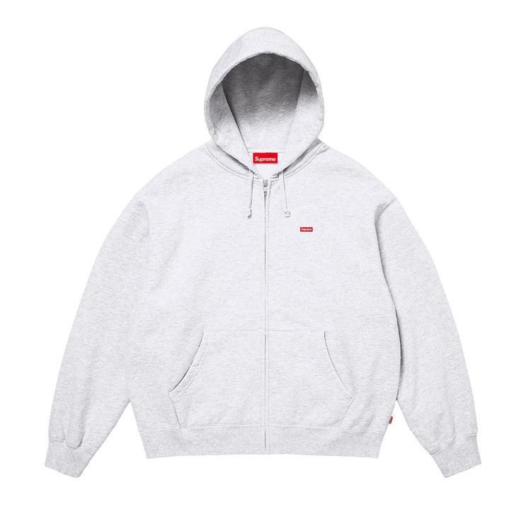 Supreme Small Box Zip Up Hooded Sweatshirt 'Ash Grey'