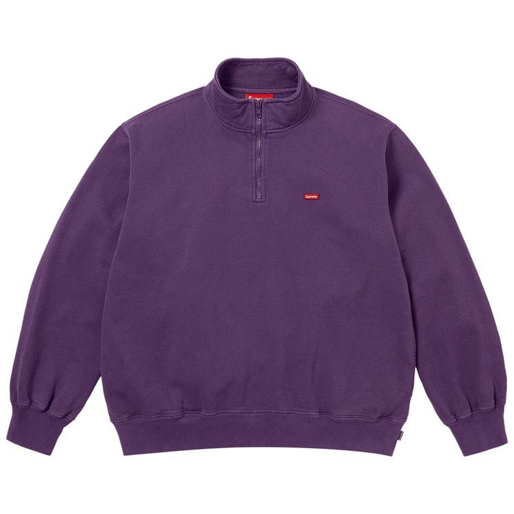 Supreme Small Box Half Zip Pullover 'Dark Purple'