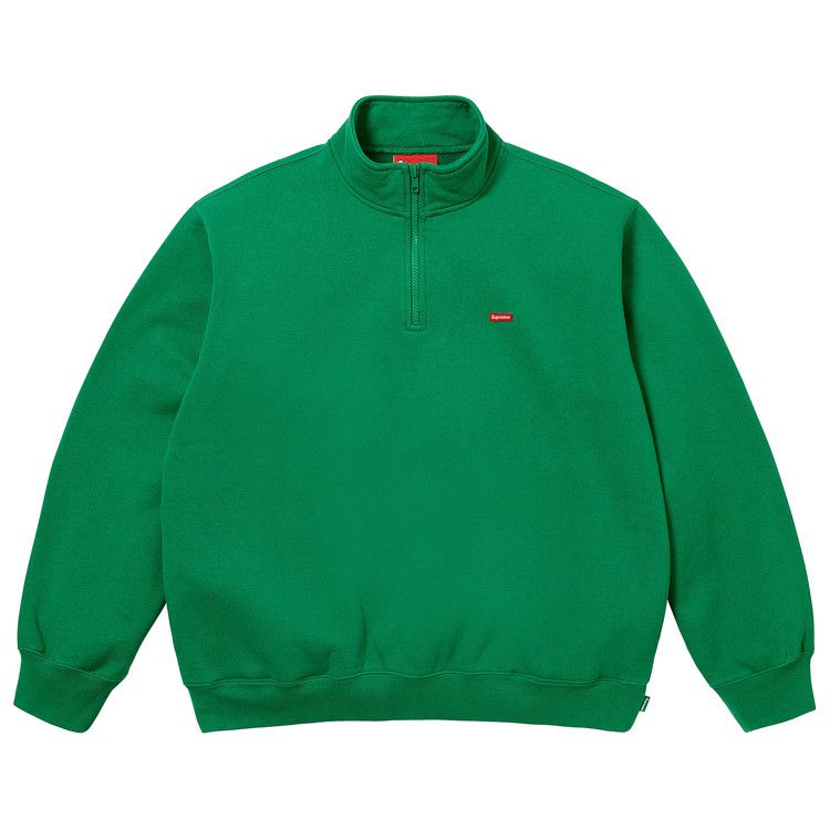 Supreme Small Box Half Zip Pullover 'Green'
