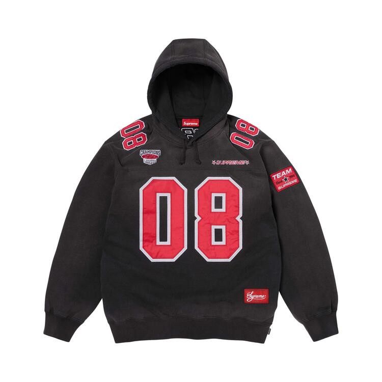 Supreme Jersey Hooded Sweatshirt 'Black'