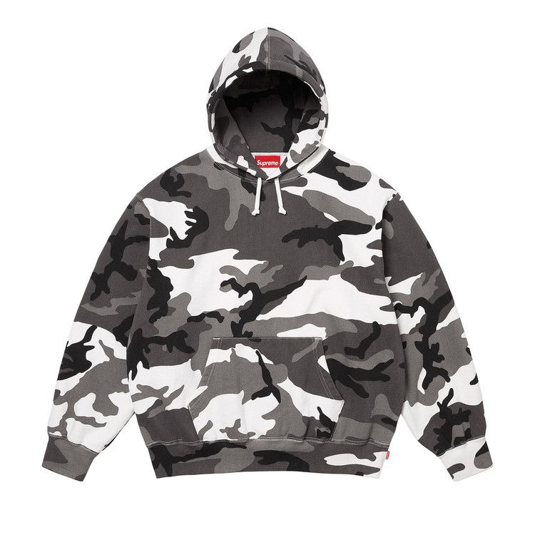 Supreme Satin Appliqué Hooded Sweatshirt 'Snow Camo'