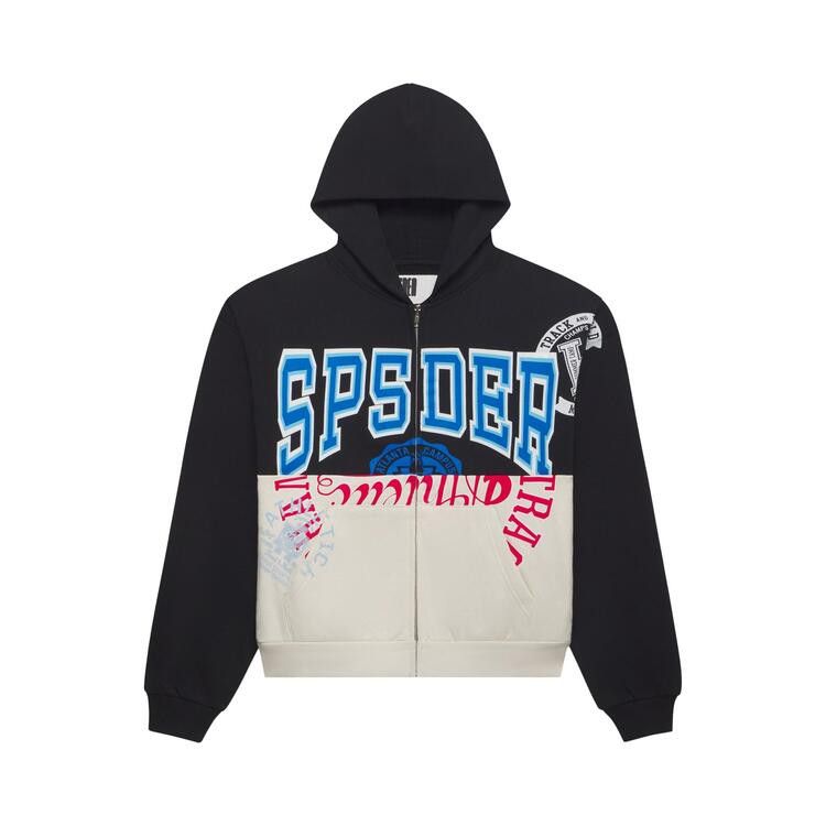 Sp5der Campers Field Zip Hoodie 'Onyx'
