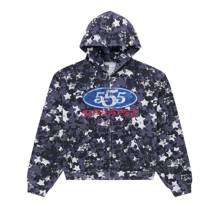 Sp5der R5cing Zip Hoodie 'Blue Camo'