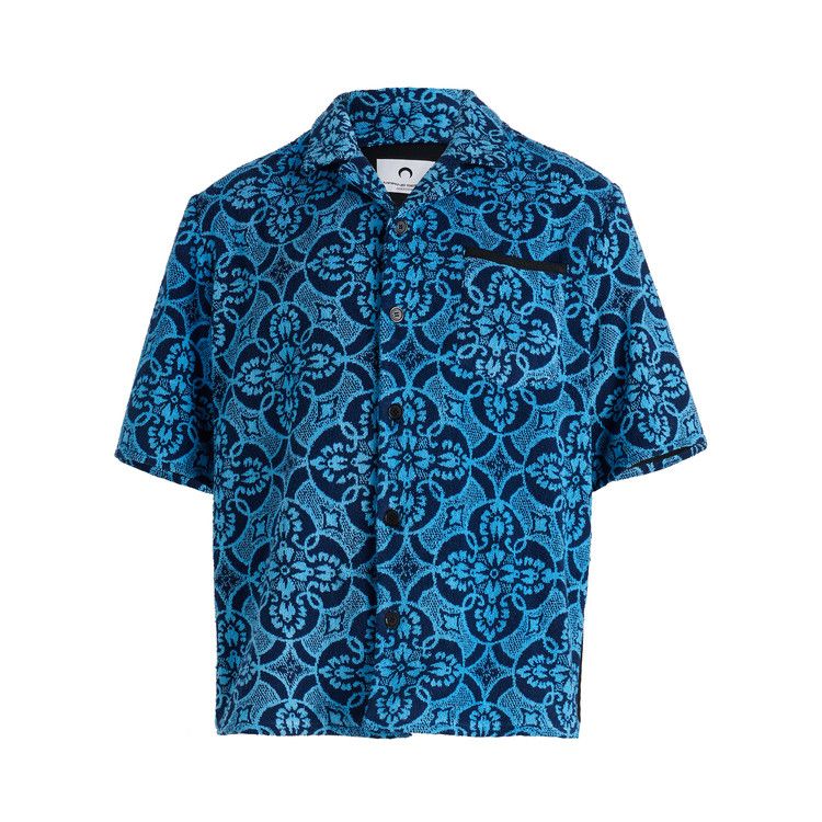 Marine Serre Oriental Towels Bowling Shirt 'Oriental Aquarius'