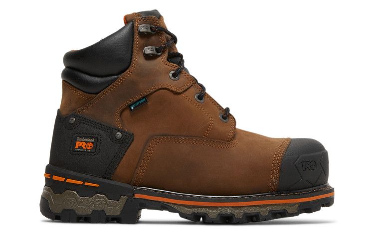 Timberland Boondock 6 Inch Composite Toe Waterproof Work Boot 'Brown Oiled Distressed'