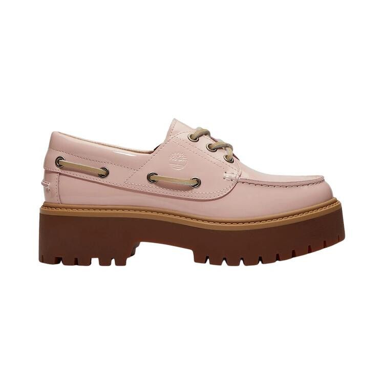 Timberland Wmns Stone Street Platform Boat Shoe 'Patent Leather - Light Pink'