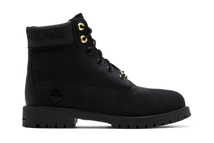 The Notorious B.I.G. x Timberland 6 Inch Premium Boot Youth 'Christopher Wallace Collection - Black'