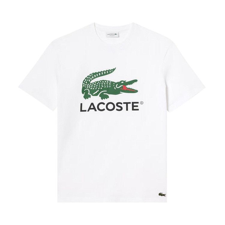 Lacoste Signature Print T-Shirt 'White'