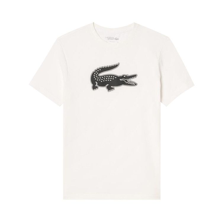 Lacoste Ultra Dry Logo Sport T-Shirt 'White/Black'