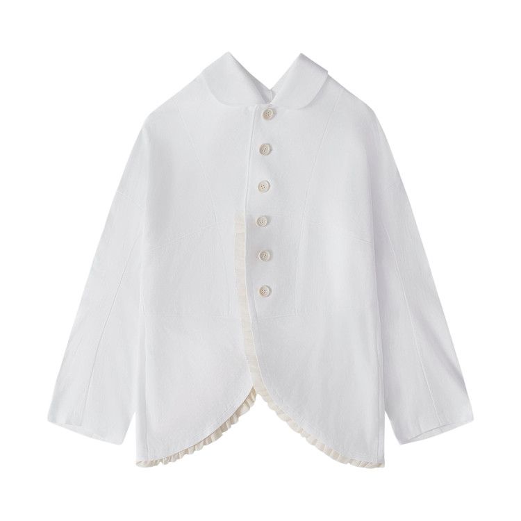 Tao Comme des Garçons Collared Button Knit Jacket 'White/Ecru'
